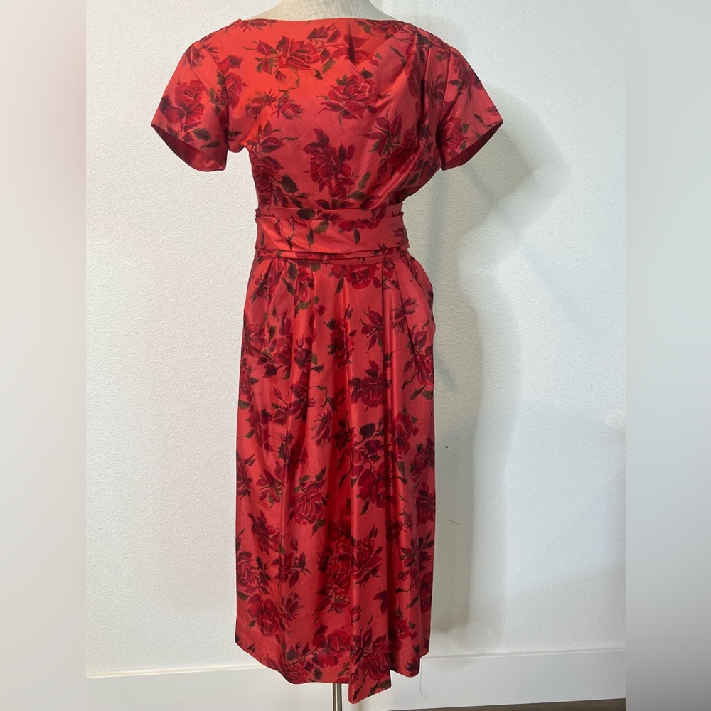 Eleanor Green California Vintage Floral Cocktail Dress